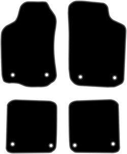 JGO. ALFOMBRAS DIAMOND NEGRA MOD. AUDI A-2  (99-05) con fijación específica
