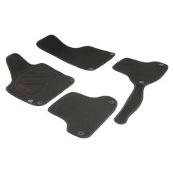 JGO. ALFOMBRAS DIAMOND NEGRA MOD. AUDI A-3  (5/03-) con fijación específica botón