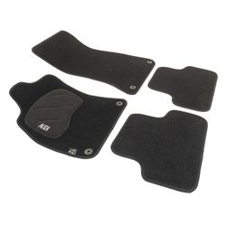 JGO. ALFOMBRAS DIAMOND NEGRA MOD. AUDI A-4  (08-) con fijación específica botón -