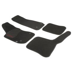 JGO. ALFOMBRAS DIAMOND NEGRA MOD. AUDI A-4 (94-01) con fijación específica botón