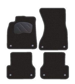 JGO. ALFOMBRAS DIAMOND NEGRA MOD. AUDI A-6 (11-) con fijación específica botón -