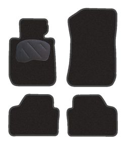JGO. ALFOMBRAS DIAMOND NEGRA MOD. BMW X1 con fijación velcro especial - 2 piloto