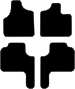 JGO. ALFOMBRAS DIAMOND NEGRA MOD. CHRYSLER VOYAGER 1º Y 2º FILA (01-08)