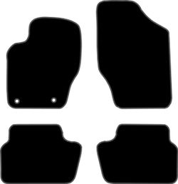 JGO. ALFOMBRAS DIAMOND NEGRA MOD. CITROËN C4 (12/04-10) con fijación