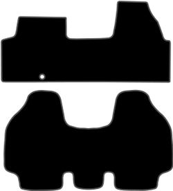 JGO. ALFOMBRAS DIAMOND NEGRA MOD. CITROËN JUMPY I (95-06) 2FP - 1P