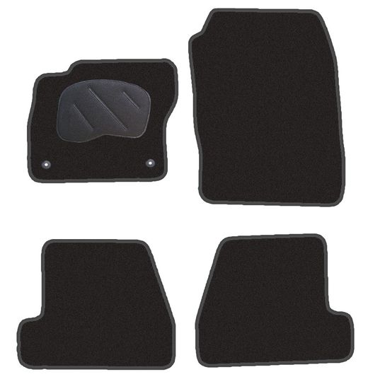 JGO. ALFOMBRAS DIAMOND NEGRA MOD.  FORD FOCUS (11-) con fijación específica