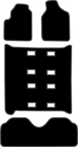 JGO. ALFOMBRAS DIAMOND NEGRA MOD. FORD GALAXY (95-06)