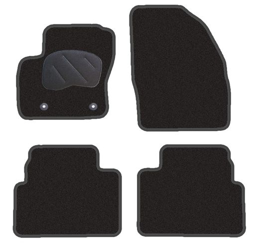JGO. ALFOMBRAS DIAMOND NEGRA MOD. FORD KUGA (08-13) con fijación oval giratoria