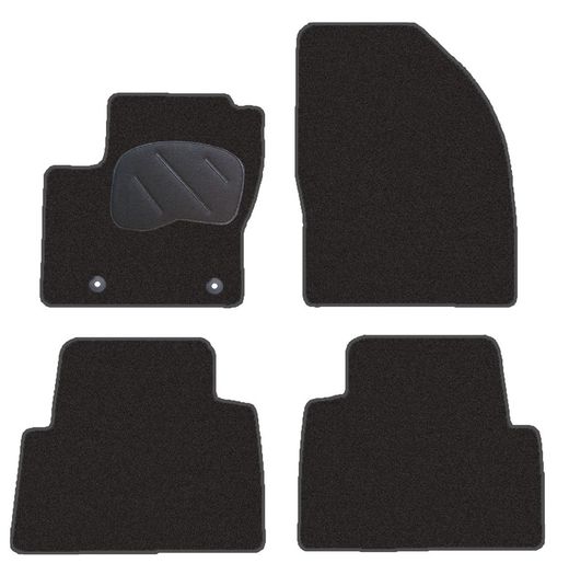 JGO. ALFOMBRAS DIAMOND NEGRA MOD.  FORD KUGA I (08-11) 2F - 2P (oval)