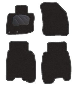 JGO. ALFOMBRAS DIAMOND NEGRA MOD. HONDA CIVIC (06-12) con fijación ollao para