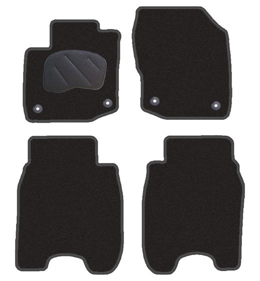 JGO. ALFOMBRAS DIAMOND NEGRA MOD.  HONDA CIVIC ( 12- ) con fijación específica