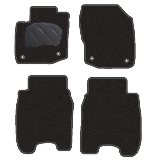 JGO. ALFOMBRAS DIAMOND NEGRA MOD.  HONDA CIVIC (Resto modelos) con fijación