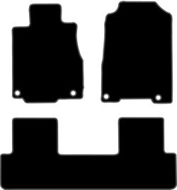 JGO. ALFOMBRAS DIAMOND NEGRA MOD. HONDA CR-V ( 12- ) con fijación específica