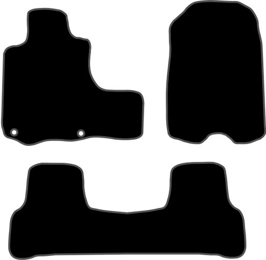 JGO. ALFOMBRAS DIAMOND NEGRA MOD. HONDA CRV  (07-) con fijación universal