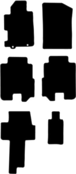 JGO. ALFOMBRAS DIAMOND NEGRA MOD. HONDA FRV  (05-07) con fijación ollao para