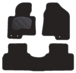 JGO. ALFOMBRAS DIAMOND NEGRA MOD. HYUNDAI iX35  (10-) con fijación ollao para