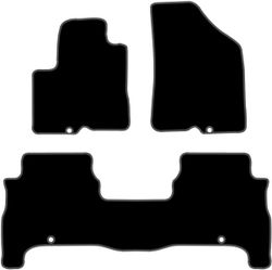 JGO. ALFOMBRAS DIAMOND NEGRA MOD. HYUNDAI SANTA FE (06-) 5 PLAZAS con