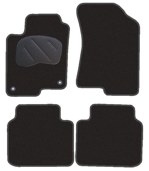 JGO. ALFOMBRAS DIAMOND NEGRA MOD. HYUNDAI SONATA (06-) con fijación universal