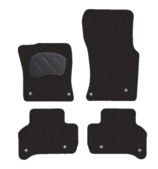 JGO. ALFOMBRAS DIAMOND NEGRA MOD.  JAGUAR XE (X760) (15-) 2F - 2P+2C+4T