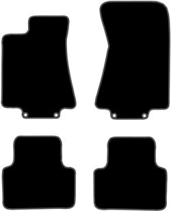 JGO. ALFOMBRAS DIAMOND NEGRA MOD. JAGUAR  XJ X350 (03-07)