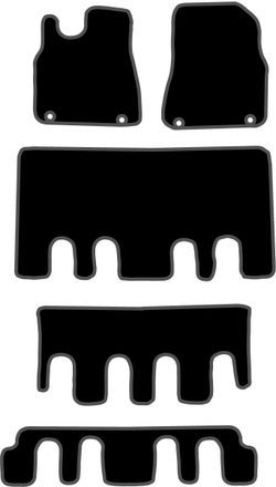 JGO. ALFOMBRAS DIAMOND NEGRA MOD. KIA CARNIVAL II (03/98-06) C/MALETERO con