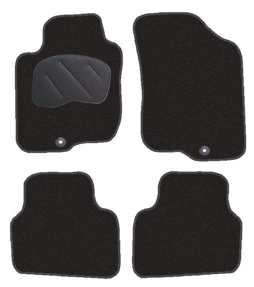 JGO. ALFOMBRAS DIAMOND NEGRA MOD. KIA CEED (08-) con fijación específica botón -