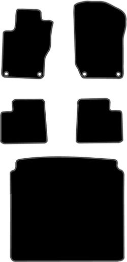 JGO. ALFOMBRAS DIAMOND NEGRA MOD. MERCEDES CLASE ML CARR. 164 (6/05-07)