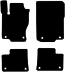 JGO. ALFOMBRAS DIAMOND NEGRA MOD. MERCEDES CLASE ML CARR. 166 con fijación