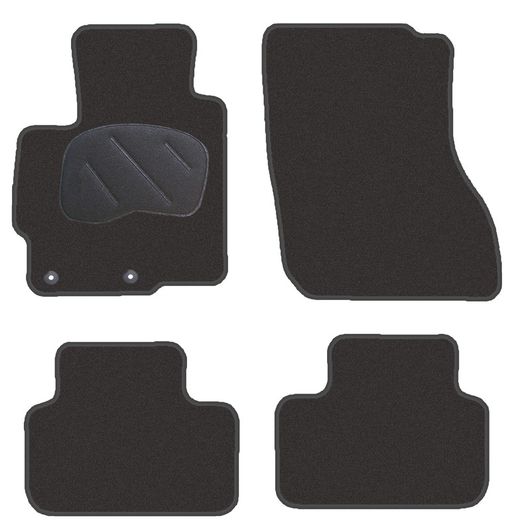 JGO. ALFOMBRAS DIAMOND NEGRA MOD. MITSUBISHI ASX (10-) con fijación ollao para