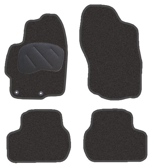JGO. ALFOMBRAS DIAMOND NEGRA MOD. MITSUBISHI LANCER (10-) con fijación ollao