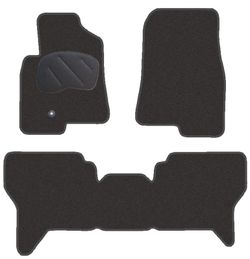 JGO. ALFOMBRAS DIAMOND NEGRA MOD. MITSUBISHI MONTERO / PAJERO III V60 (00-06) 2FP - 1P