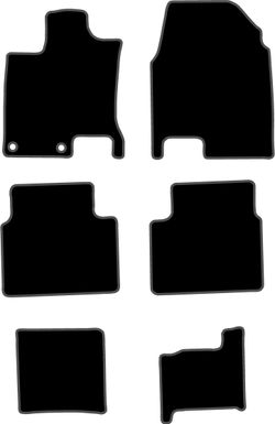 JGO. ALFOMBRAS DIAMOND NEGRA MOD. NISSAN QASHQAI + 2 con fijación específica