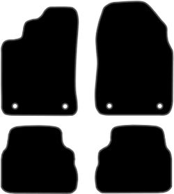 JGO. ALFOMBRAS DIAMOND NEGRA MOD. OPEL VECTRA (4/02-08) con fijación