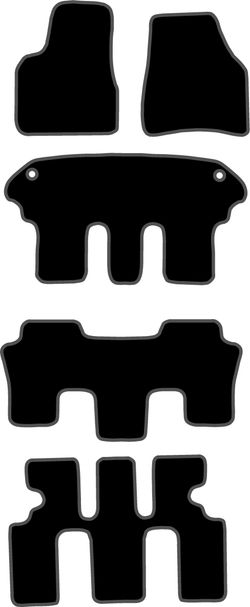 JGO. ALFOMBRAS DIAMOND NEGRA MOD. PEUGEOT 807 C/MALETERO