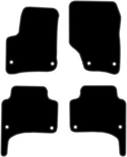 JGO. ALFOMBRAS DIAMOND NEGRA MOD. PORSCHE CAYENNE TURBO (02-08) con fijación específica botón -2 pil