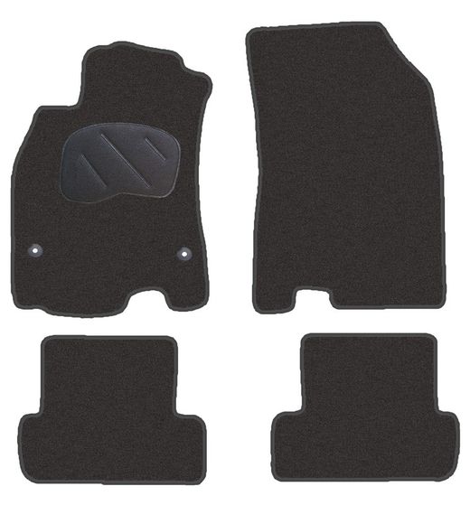 JGO. ALFOMBRAS DIAMOND NEGRA MOD. RENAULT FLUENCE (10-) con fijación