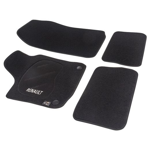 JGO. ALFOMBRAS DIAMOND NEGRA MOD. RENAULT TWINGO (07-) con fijación