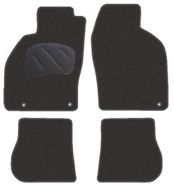 JGO. ALFOMBRAS DIAMOND NEGRA MOD. SAAB 9-3 CABRIO (98-02) con fijación ollao