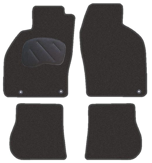 JGO. ALFOMBRAS DIAMOND NEGRA MOD. SAAB 9-3 CABRIO (98-02) con fijación ollao
