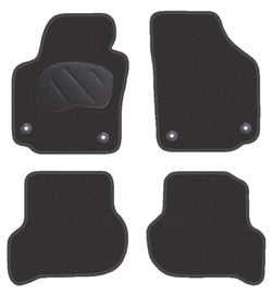 JGO. ALFOMBRAS DIAMOND NEGRA MOD. SEAT ALTEA (05-) - TOLEDO (9/04-) con