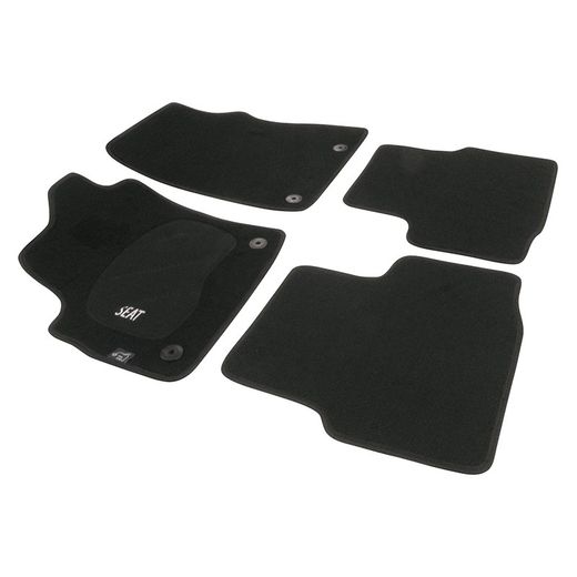 JGO. ALFOMBRAS DIAMOND NEGRA MOD. SEAT IBIZA IV (09-17) 2 PIL. 2 COP
