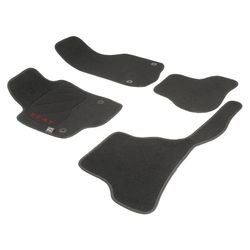 JGO. ALFOMBRAS DIAMOND NEGRA MOD. SEAT LEON (05-13) con fijación específica