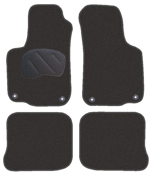 JGO. ALFOMBRAS DIAMOND NEGRA MOD. SEAT TOLEDO (12/98-9/04) con fijación