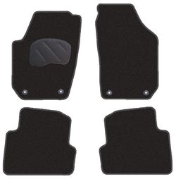 JGO. ALFOMBRAS DIAMOND NEGRA MOD. SKODA FABIA (07-) con fijación universal