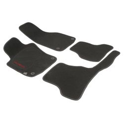 JGO. ALFOMBRAS DIAMOND NEGRA MOD. VOLKSWAGEN GOLF VI con fijación específica botón - 2 piloto y 2