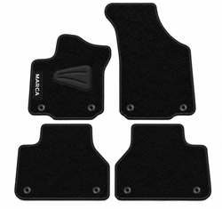 JGO. ALFOMBRAS DIAMOND NEGRA MOD. VOLKSWAGEN PHAETON (BATALLA CORTA) (02-16) - 2F / 2P+2C+4T
