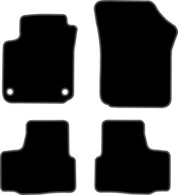 JGO. ALFOMBRAS DIAMOND NEGRA MOD.  VOLKSWAGEN UP con fijación específica botón - 2 piloto