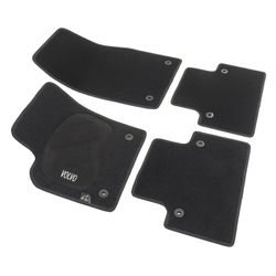 JGO. ALFOMBRAS DIAMOND NEGRA MOD. VOLVO S40 (04-) - V50 con fijación específica botón - 2 piloto,