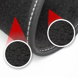 JGO. 4 ALFOMBRAS MOQUETA "PREMIUM" NEGRA MODELO REVERSIBLE