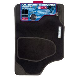 JGO. ALFOMBRAS MOQUETA "PREMIUM" NEGRA SEMIMEDIDA - RENAULT..